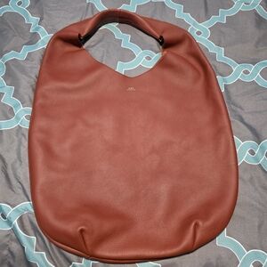 Elegant Brown Leather Hobo Bag